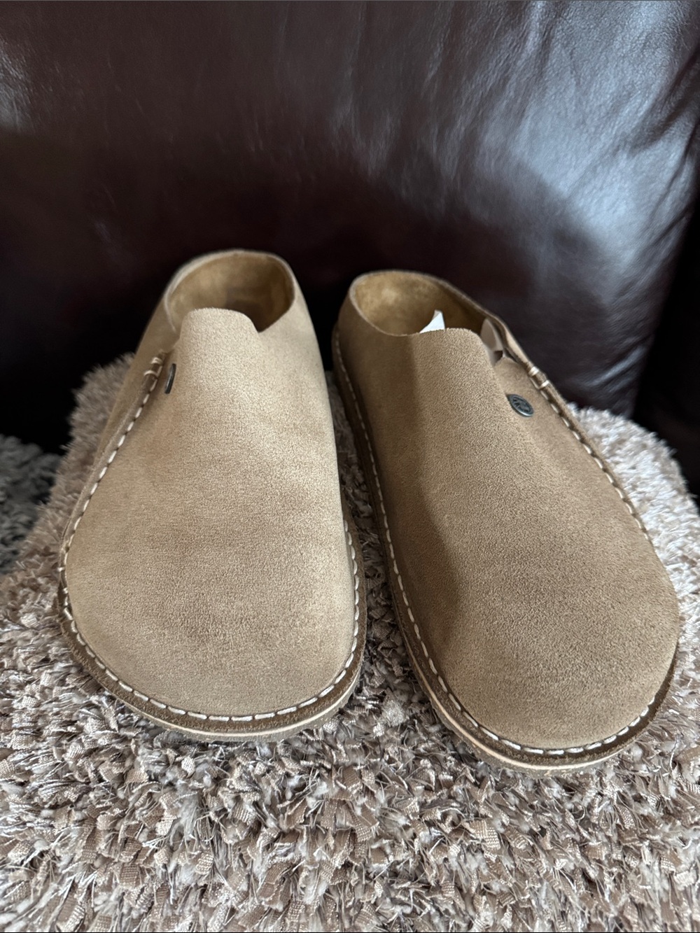 Birkenstock Men's Suede Slip-On Loafers in Tan